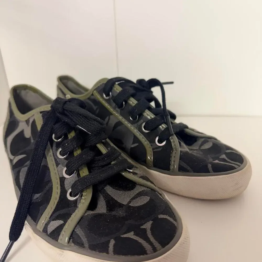 Coach black moss sneakers